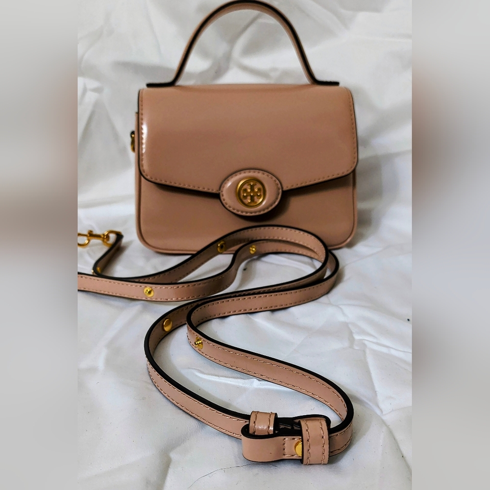 Tory Burch
Small Robinson Spazzolato Leather Top-Handle Bag - Picture 7 of 7